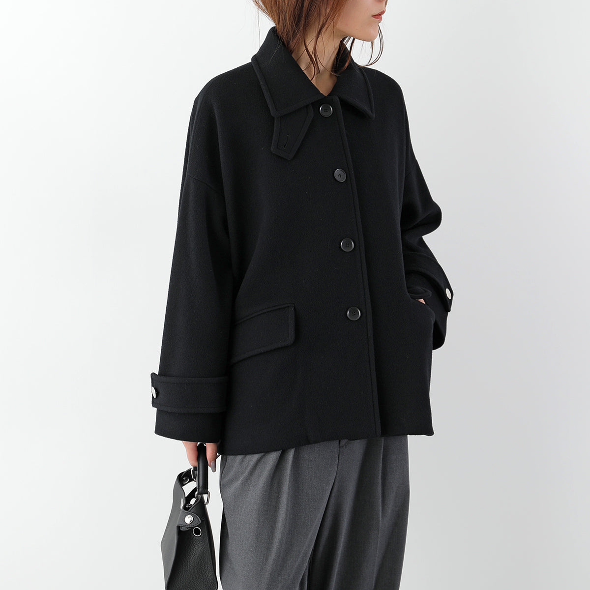 【9/11 13:00- 先行予約10％OFF】ステンカラーショートコート 26AW-V001