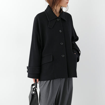 【9/11 13:00- 先行予約10％OFF】ステンカラーショートコート 26AW-V001