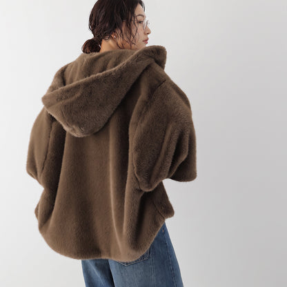 【9/11 13:00- 先行予約10％OFF】ミンクライクフーディーブルゾン 26AW-V002