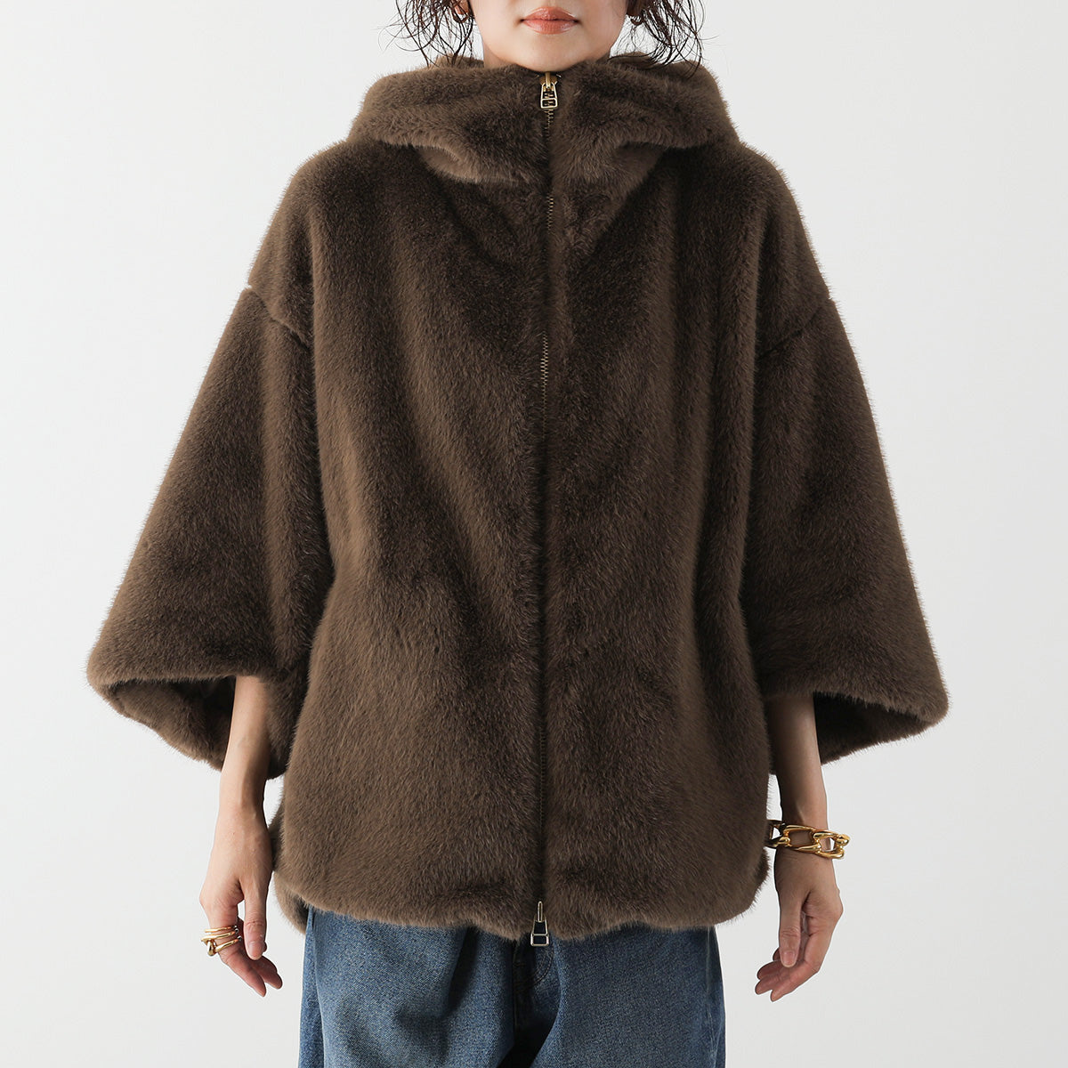 【9/11 13:00- 先行予約10％OFF】ミンクライクフーディーブルゾン 26AW-V002