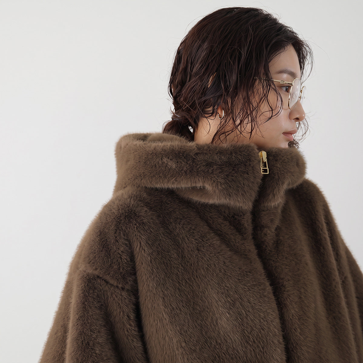 【9/11 13:00- 先行予約10％OFF】ミンクライクフーディーブルゾン 26AW-V002