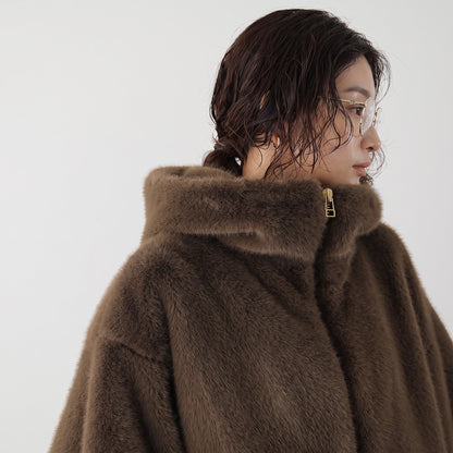 【9/11 13:00- 先行予約10％OFF】ミンクライクフーディーブルゾン 26AW-V002